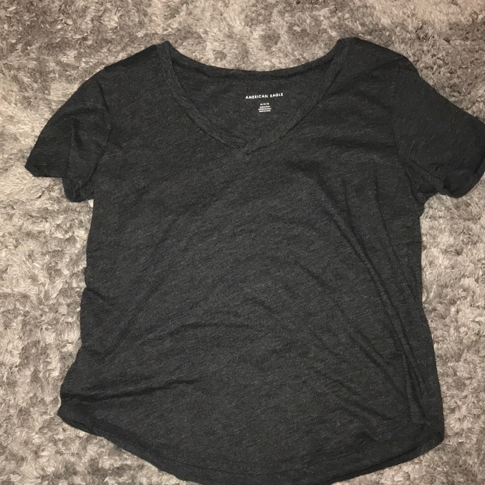 Dark gray t shirt so cute